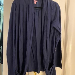 Lilly Pulitzer Leslie Navy Open Cardigan